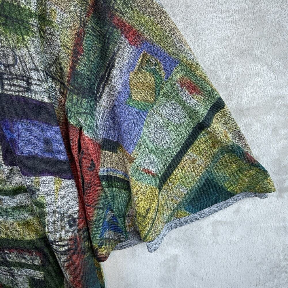 Inoah Abstract Art Print Swing Top Med Made In USA Lagenlook Boho Whimsigoth - Picture 6 of 10